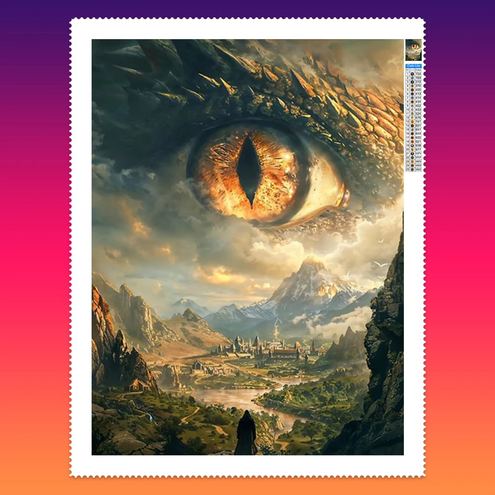 Fantasy Territory DIY Diamond Embroidery Dragon Lord Dragon's Eyes Picture 5D Diamond Painting Modern Fashion Room Wall Decor
Fantasy Territory DIY Diamond Embroidery Dragon Lord Dragon's Eyes Picture 5D Diamond Painting Modern Fashion Room Wall Decor