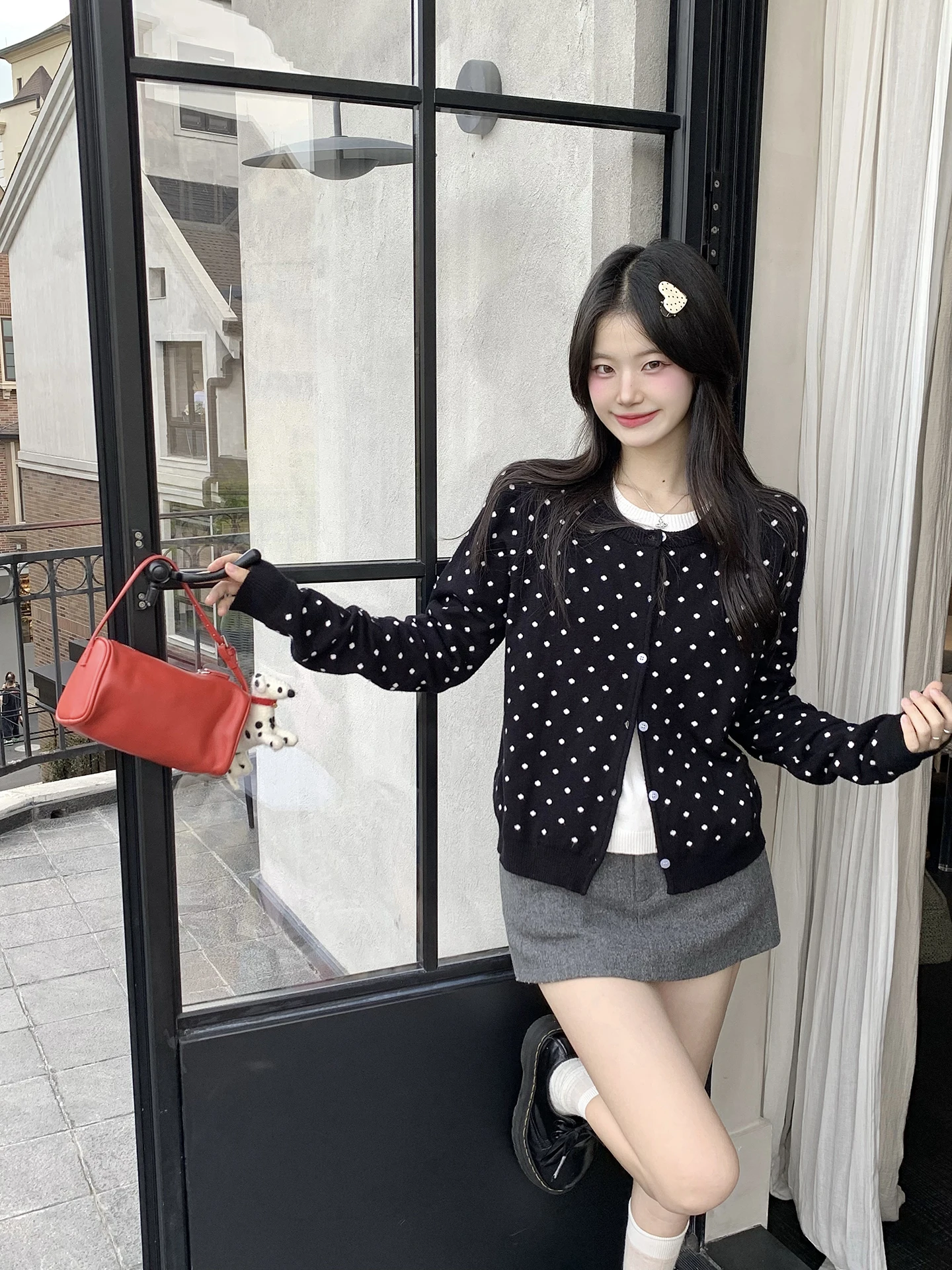 Ele Polka Dot Knitwear Women's Casual Commute Single Button Cardigan Winter Long Sve round Ne Regular Fit Outerwear
Ele Polka Dot Knitwear Women's Casual Commute Single Button Cardigan Winter Long Sve round Ne Regular Fit Outerwear