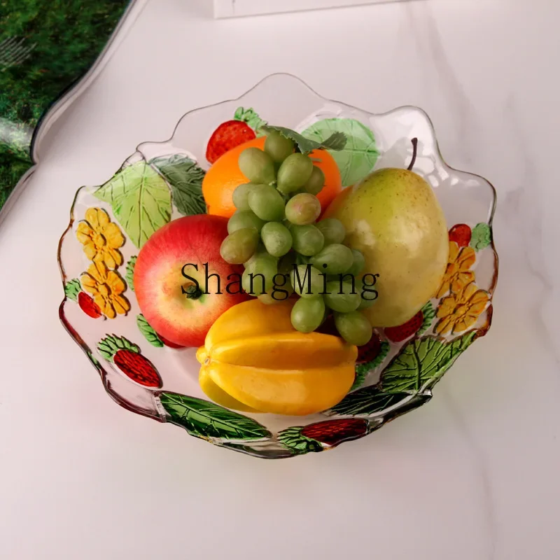 CL stained glass plate fashion painted strawberry fruit plate home living room coffee table candy plate
CL stained glass plate fashion painted strawberry fruit plate home living room coffee table candy plate