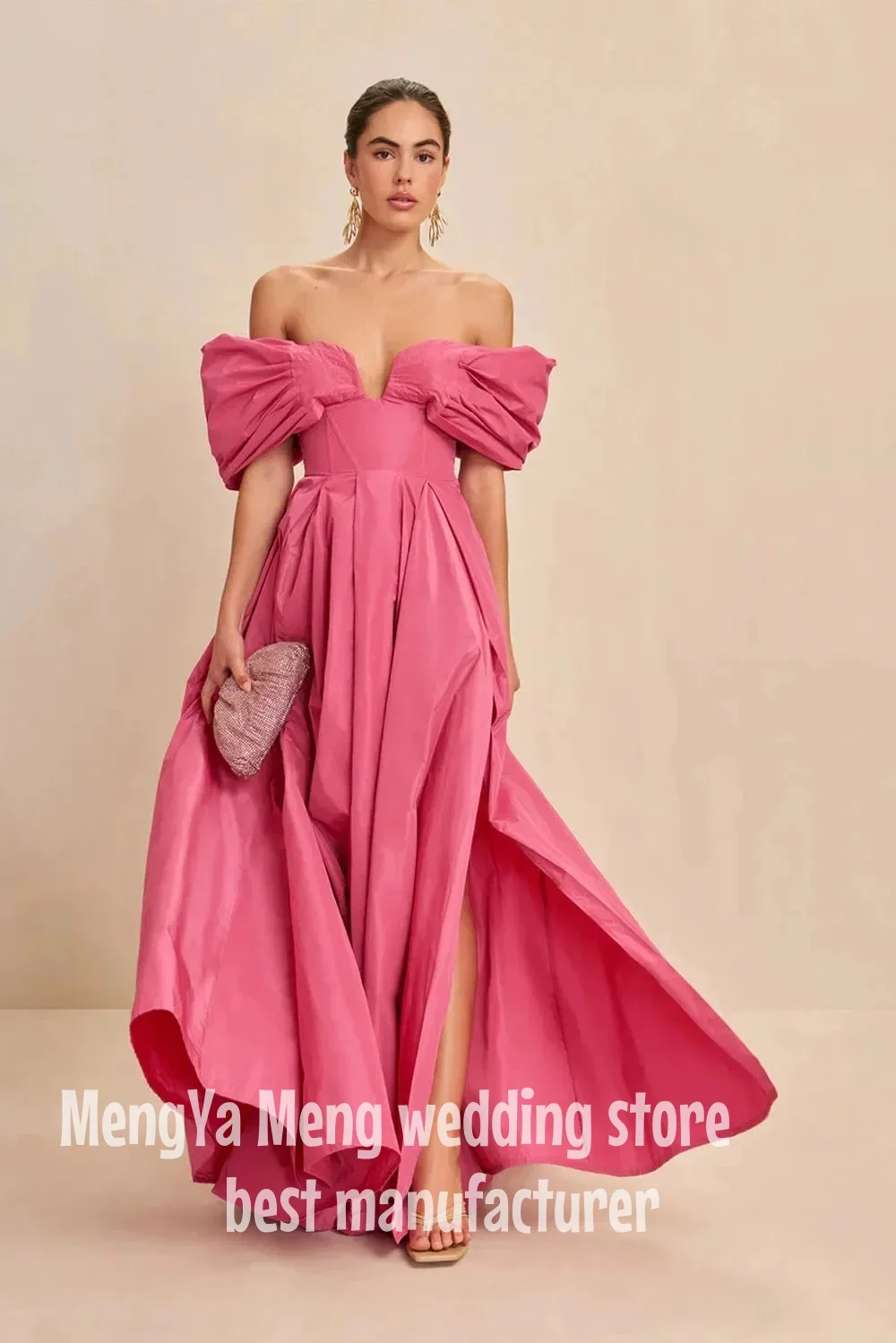 ZHUISHU Off the Shoulder A-Line Draped robes de soirée V Neck Puff Sleeve Evening Dresses Valentines Day Simple Wedding Dress
ZHUISHU Off the Shoulder A-Line Draped robes de soirée V Neck Puff Sleeve Evening Dresses Valentines Day Simple Wedding Dress