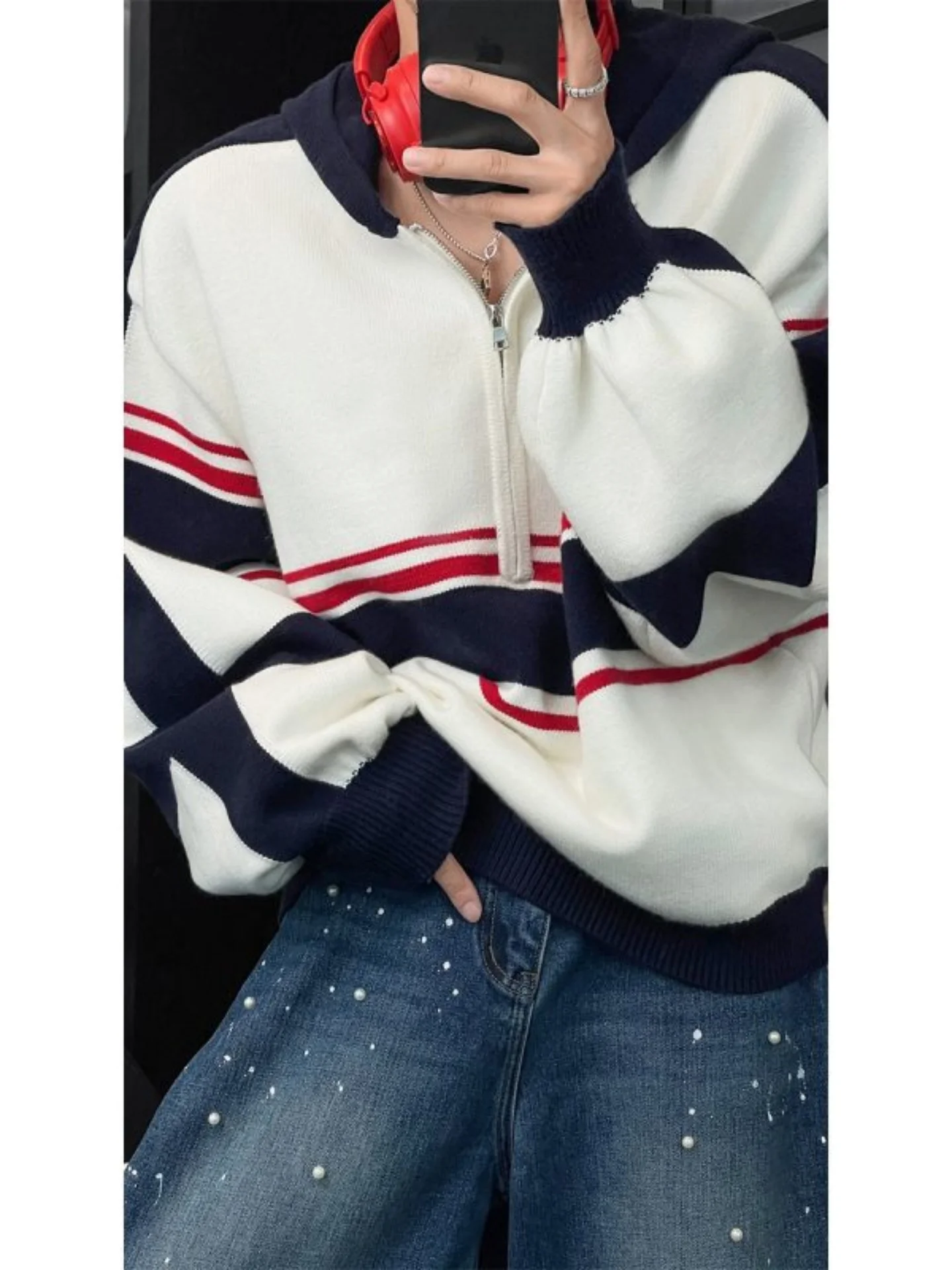 Свободный кардиган с капюшоном для мужчин и женщин, новинка осенне-зимнего сезона, модный полосатый вязаный топ с контрастными цветами
Свободный кардиган с капюшоном для мужчин и женщин, новинка осенне-зимнего сезона, модный полосатый вязаный топ с контрастными цветами