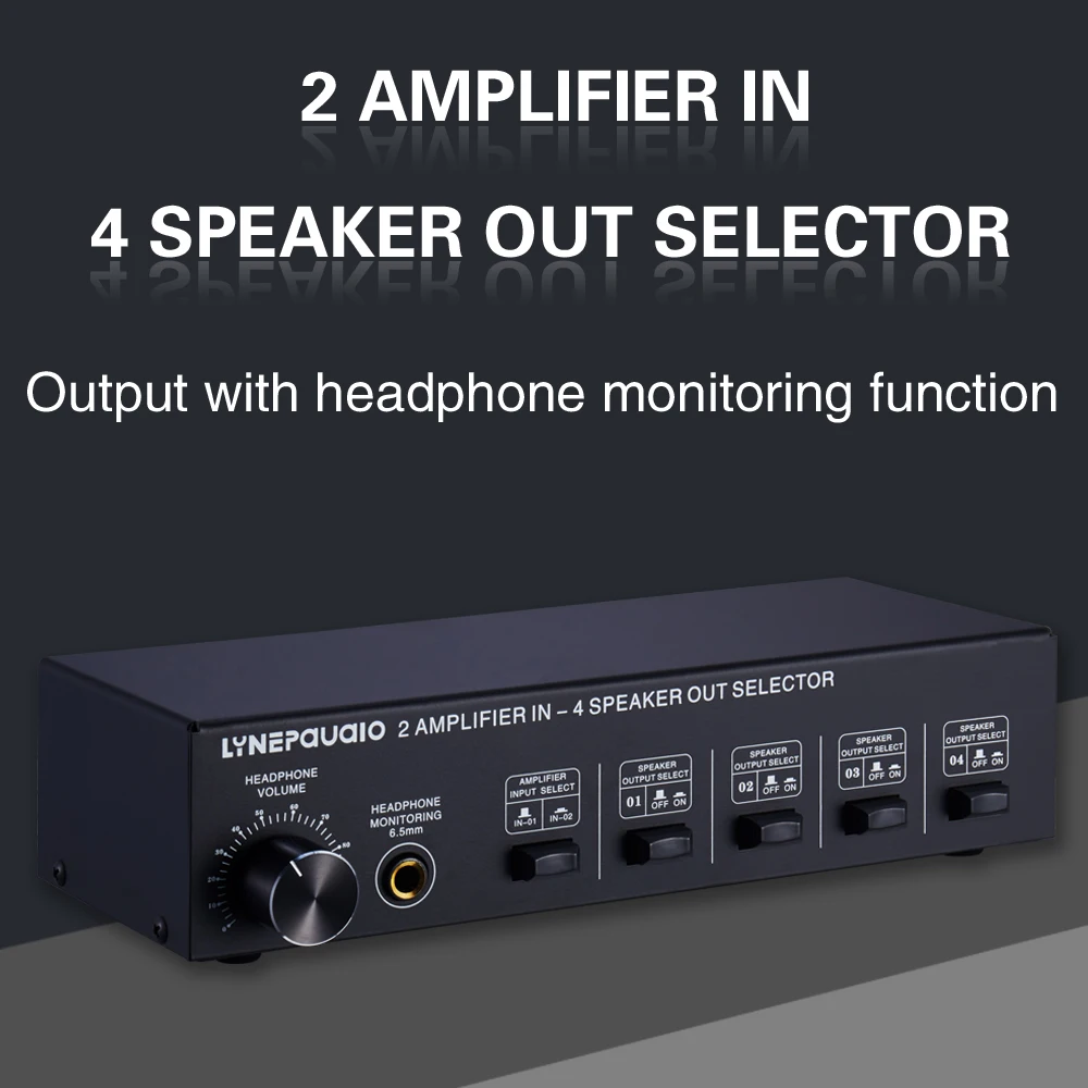 2-in and 4-out passive amplifier and audio switch speaker switch distributor headphone output sound quality without loss
2-in and 4-out passive amplifier and audio switch speaker switch distributor headphone output sound quality without loss