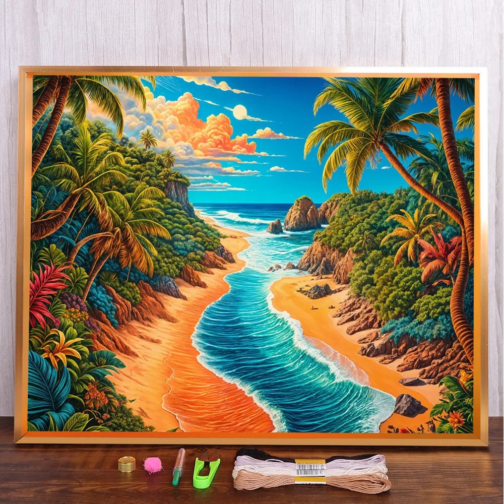 Landscape Sea Island Printed Canvas Cross-Stitch DIY Embroidery Complete Kit Handmade Hobby Handiwork Craft Mulina Design Sales
Landscape Sea Island Printed Canvas Cross-Stitch DIY Embroidery Complete Kit Handmade Hobby Handiwork Craft Mulina Design Sales