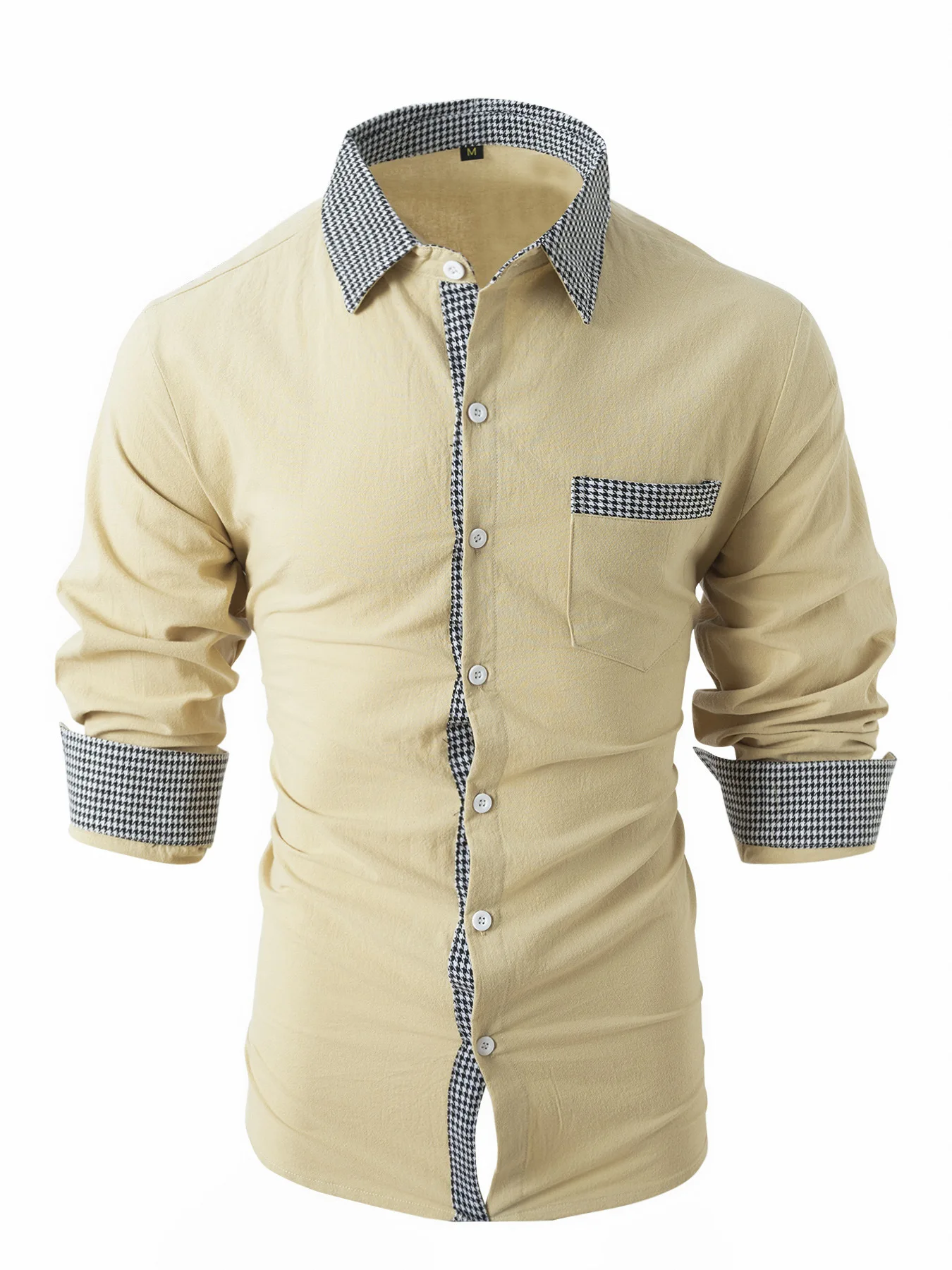 2025 New cross-border cotton and linen men's plaid patchwork shirt, Amazon European size men's casual long-sleeved shirt
2025 New cross-border cotton and linen men's plaid patchwork shirt, Amazon European size men's casual long-sleeved shirt