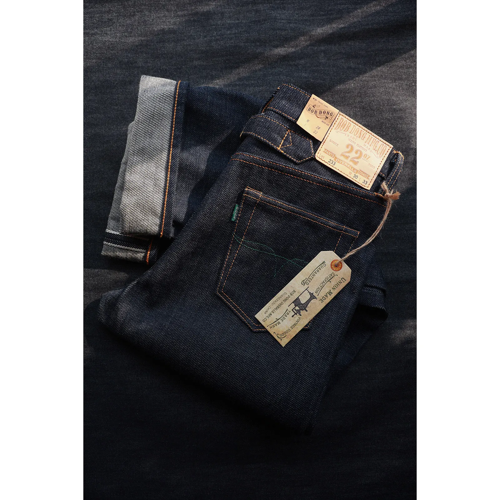 BOB DONG 233 Denim 22oz Heavyweight Raw Selvedge Denim Straight Jeans with Buckle Back
BOB DONG 233 Denim 22oz Heavyweight Raw Selvedge Denim Straight Jeans with Buckle Back
