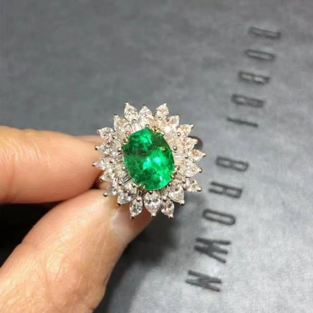 KJJEAXCMY Natural Colombian emerald Women's Ring S925 Silver Electroplating Process Inlaid High Clarity Support Testing
KJJEAXCMY Natural Colombian emerald Women's Ring S925 Silver Electroplating Process Inlaid High Clarity Support Testing