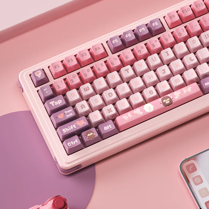 Yangyang original factory height PBT sublimation keycap small full set of mechanical keyboard keycaps
Yangyang original factory height PBT sublimation keycap small full set of mechanical keyboard keycaps