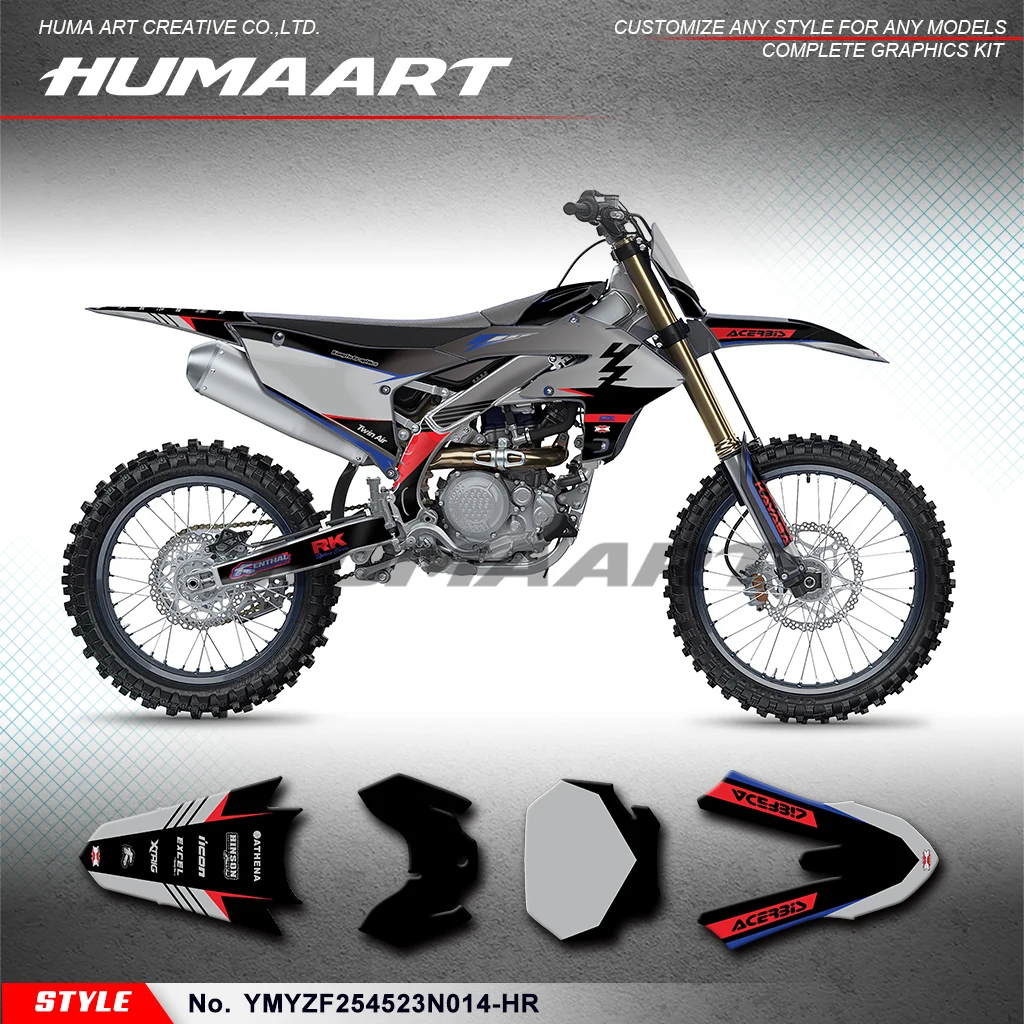 Графические наклейки HUMAART Dirtbike в комплекте для YAMAHA YZ450F YZ250F YZF450 YZF250 23 24 25 26, восстановление, YMYZF254523N014-HR 
Графические наклейки HUMAART Dirtbike в комплекте для YAMAHA YZ450F YZ250F YZF450 YZF250 23 24 25 26, восстановление, YMYZF254523N014-HR