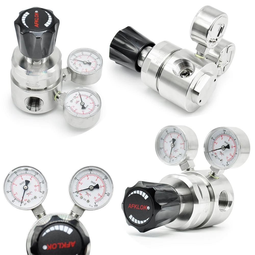 MS1/4NPT Safety Pressure Regulator Argon Flowmeter Regulator Low for Gas Purge System