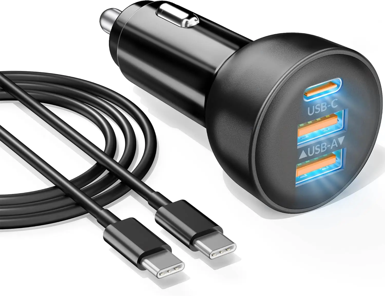 70W 3-Port USB C Car Charger Fast Charging with 3FT Cable for iPhone 17/16/15 Pro Max, iPad
70W 3-Port USB C Car Charger Fast Charging with 3FT Cable for iPhone 17/16/15 Pro Max, iPad