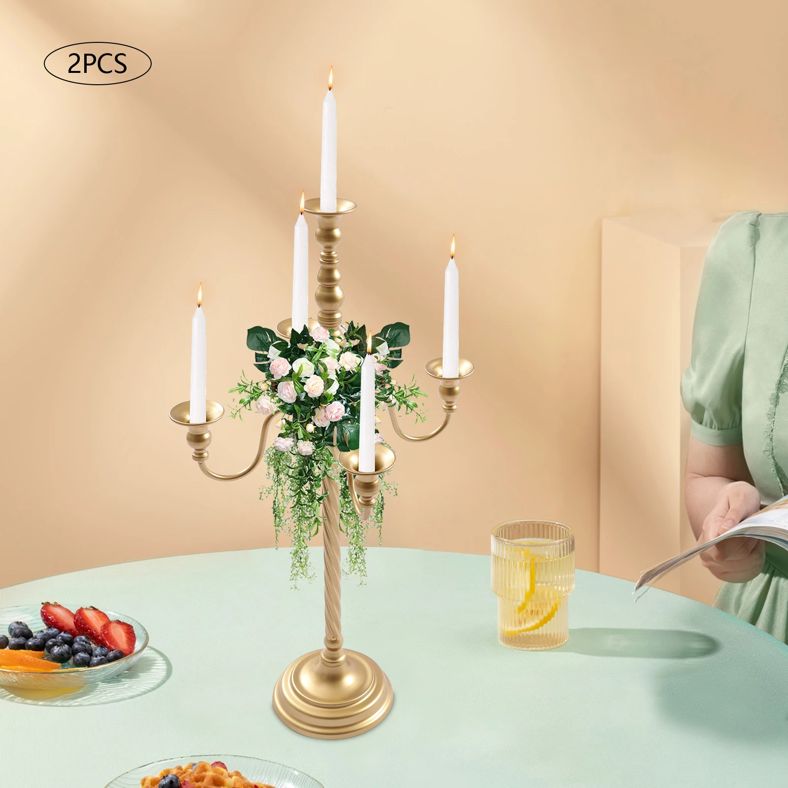 28In Floor Candelabra Tall Candlestick for Candle and Floral Metal Candle Holders Table Centerpiece for Wedding, Party, Kitchen
28In Floor Candelabra Tall Candlestick for Candle and Floral Metal Candle Holders Table Centerpiece for Wedding, Party, Kitchen