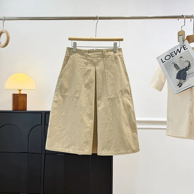 Nordic C-Style A-Line Skirt for Women with Large Pockets Commuter Hepburn Texture Half-length Summer Skirts High Waist
Nordic C-Style A-Line Skirt for Women with Large Pockets Commuter Hepburn Texture Half-length Summer Skirts High Waist