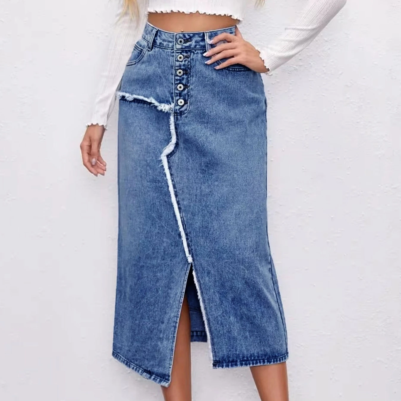Denim Skirt Women Irregular Mom Jeans Vintage Distressed Washed Pockets Buttons 2025 Y2k Streetwear Split Long Skirts Elegant
Denim Skirt Women Irregular Mom Jeans Vintage Distressed Washed Pockets Buttons 2025 Y2k Streetwear Split Long Skirts Elegant