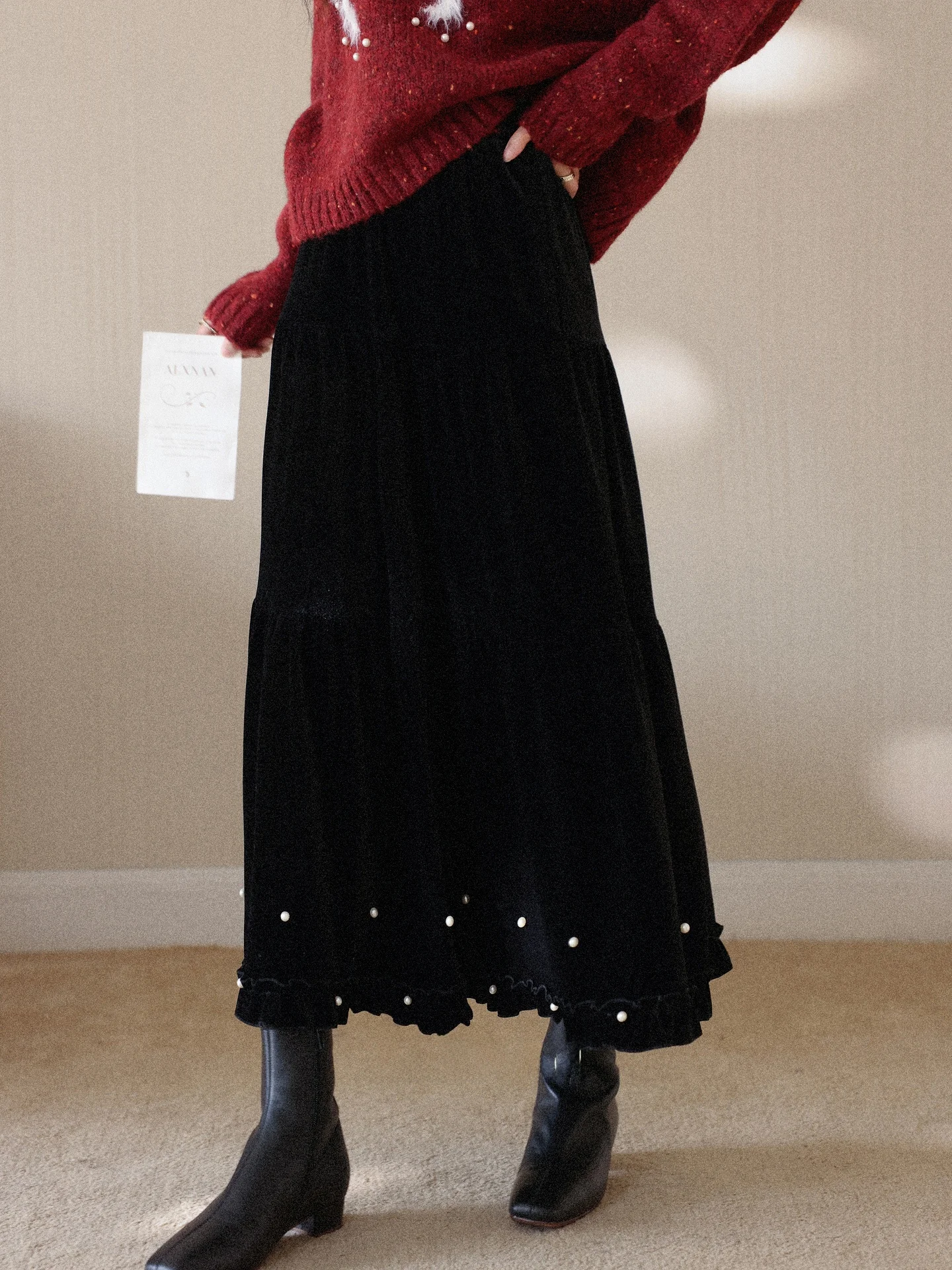 Длинная утепленная юбка А-силуэта для женщин, осенне-зимняя, приталенная, для офиса и повседневной носки
Длинная утепленная юбка А-силуэта для женщин, осенне-зимняя, приталенная, для офиса и повседневной носки