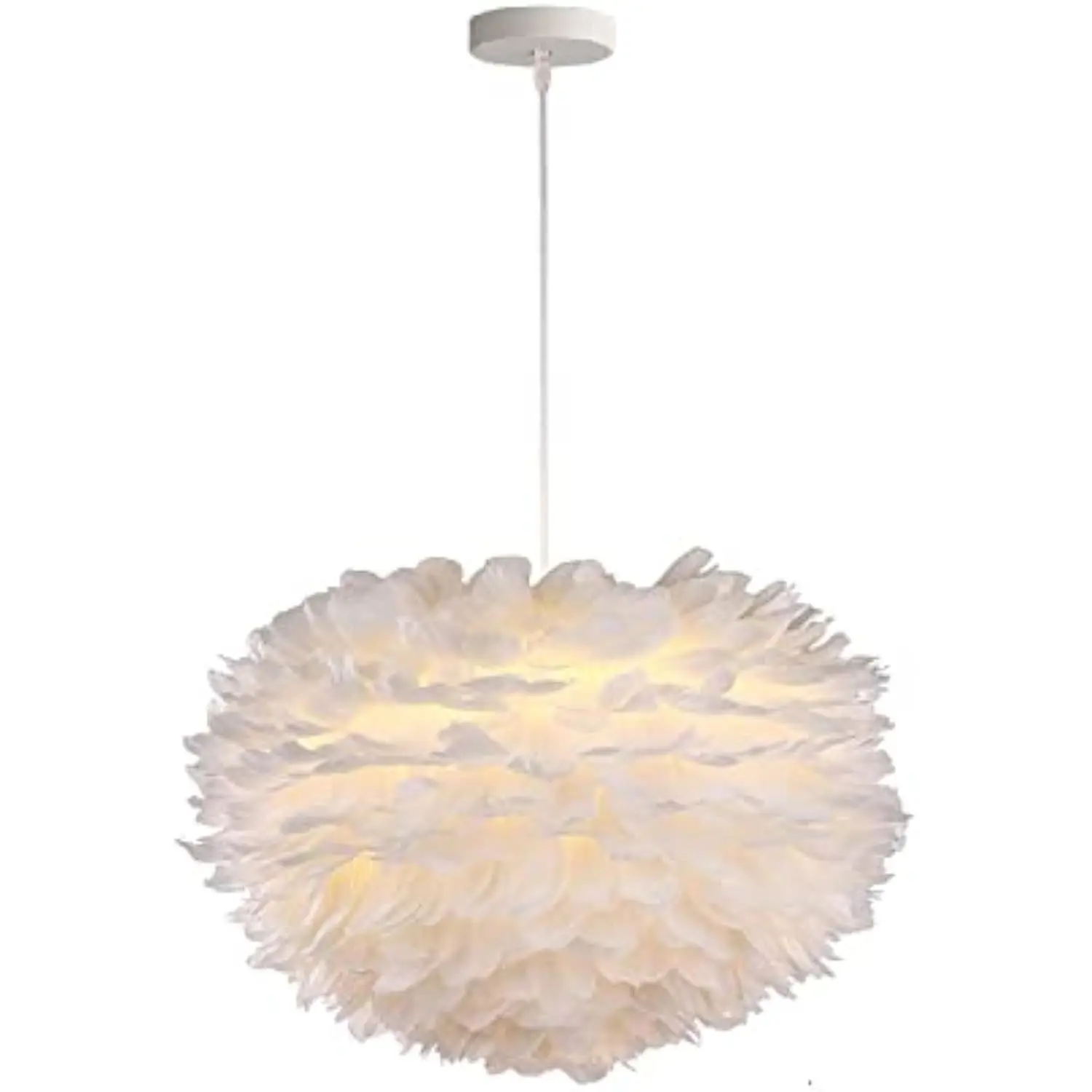 White Feather Chandelier Beautiful Pendant Light for Bedroom, Living Room, Girls Room
White Feather Chandelier Beautiful Pendant Light for Bedroom, Living Room, Girls Room