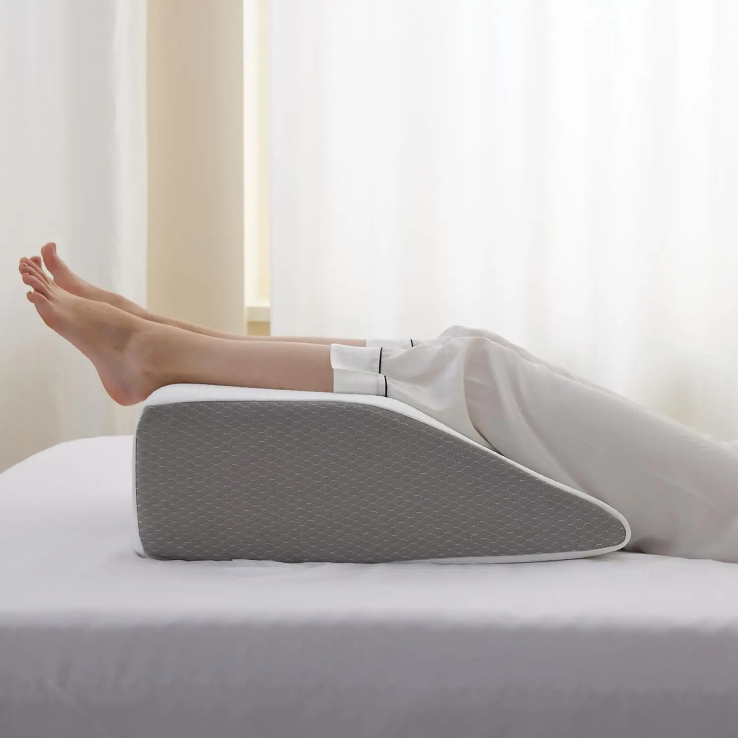 Leg Elevation Pillows Memory Foam Leg Support Bed Wedge Pillow Leg Elevated for Sleeping, Leg Pillows Good for Back& Knee& Hip
Leg Elevation Pillows Memory Foam Leg Support Bed Wedge Pillow Leg Elevated for Sleeping, Leg Pillows Good for Back& Knee& Hip