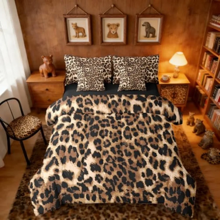 Leopard Print Bed in A Bag Cheetah Print 7 Pcs Comforter Set Africa Animal Camo Geometric Sheet Set Breathable Lightweight Farm
Leopard Print Bed in A Bag Cheetah Print 7 Pcs Comforter Set Africa Animal Camo Geometric Sheet Set Breathable Lightweight Farm