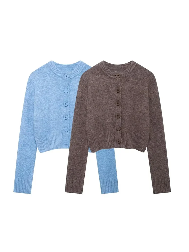Willshela Women Fashion Solid Single Breasted Knitted Sweater Vintage O-Neck Long Sleeves Female Chic Lady Outfits
Willshela Women Fashion Solid Single Breasted Knitted Sweater Vintage O-Neck Long Sleeves Female Chic Lady Outfits