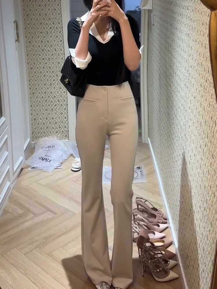 Plus Size Faion Slimming Elastic Bell Bot Suit Pants Women's High Waist Floor Length Versatile Wide Leg Trousers Spring 2025
Plus Size Faion Slimming Elastic Bell Bot Suit Pants Women's High Waist Floor Length Versatile Wide Leg Trousers Spring 2025