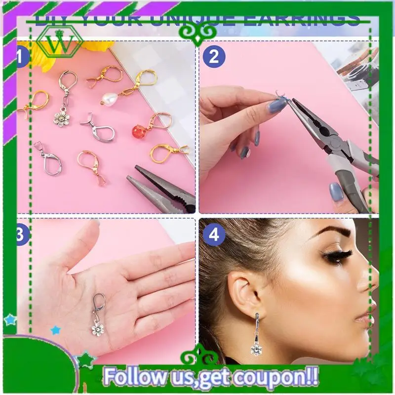 Latest-120Pcs Stainless Steel French Earring Hooks Leverback Ear Wires Hypoallergenic Pendant Clasp For DIY Jewelry Making
Latest-120Pcs Stainless Steel French Earring Hooks Leverback Ear Wires Hypoallergenic Pendant Clasp For DIY Jewelry Making