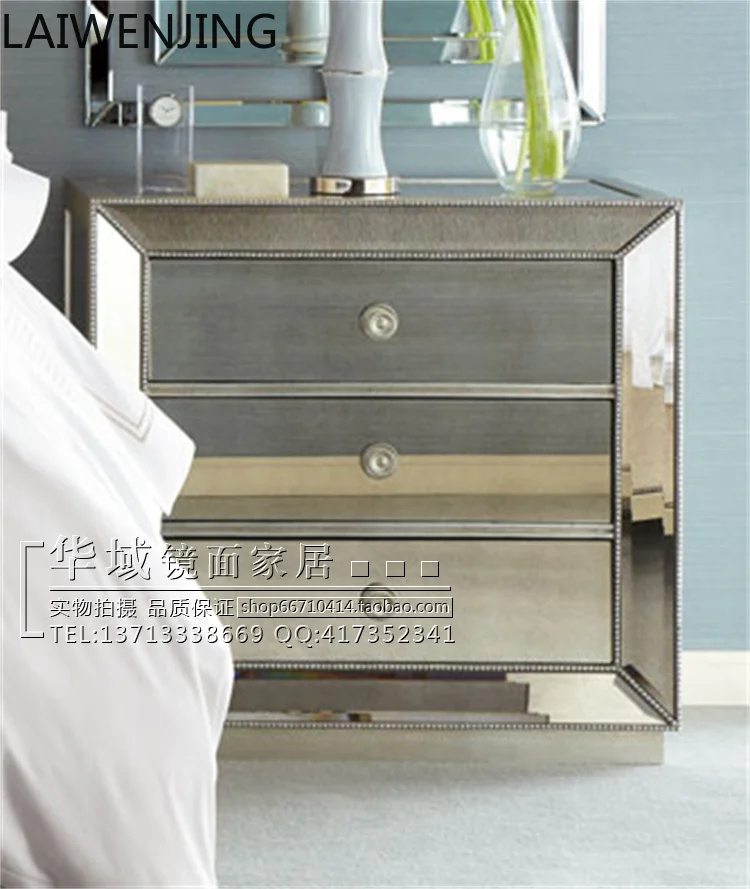 MJY European Style Mirror Light Luxury Bedside Glass Dressing Bedroom Side Cabinet 
MJY European Style Mirror Light Luxury Bedside Glass Dressing Bedroom Side Cabinet