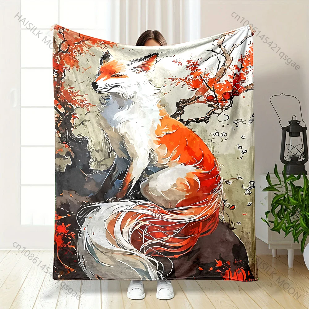 Red fox rock autumn illustration Print Blanket Warm Soft Fluffy Kids Adult Sofa Bed Throw Blanket Outdoor Travel Camping RV
Red fox rock autumn illustration Print Blanket Warm Soft Fluffy Kids Adult Sofa Bed Throw Blanket Outdoor Travel Camping RV