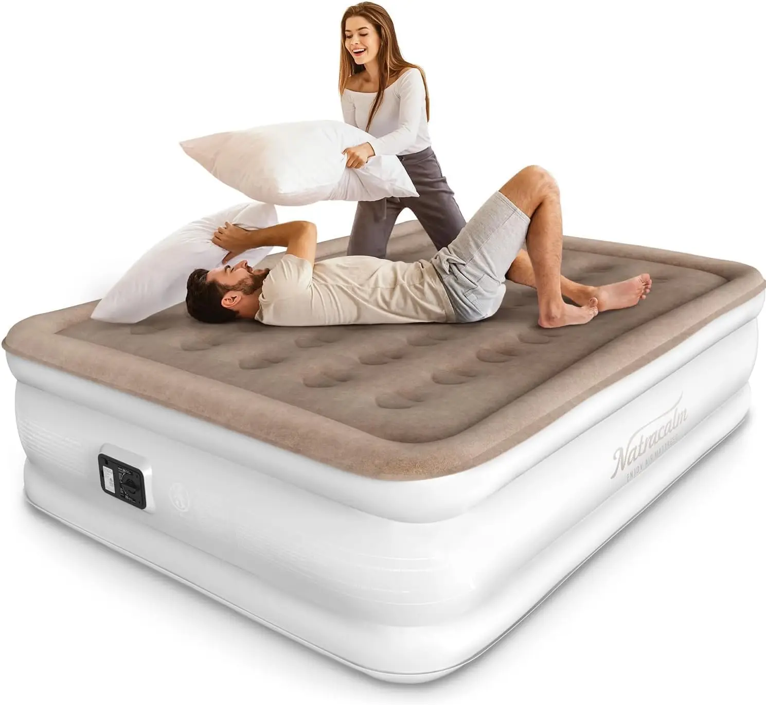 Queen Air Mattress with Built-in Pump, Inflatable Blow Up Bed, Portable for Home Guest Camping
Queen Air Mattress with Built-in Pump, Inflatable Blow Up Bed, Portable for Home Guest Camping