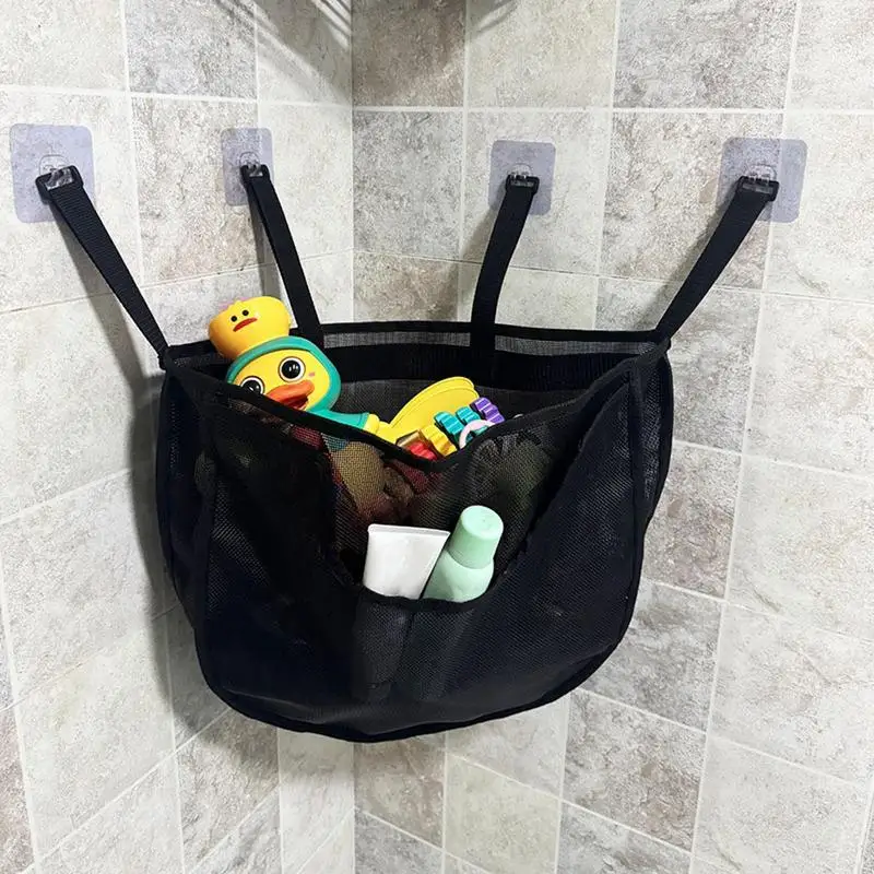 Mesh Bath Toy Organizer Bathroom shower Toy Caddy Mesh Bath Net with Side Pockets & Adhesive Hooks Large Opening Tub Cubby
Mesh Bath Toy Organizer Bathroom shower Toy Caddy Mesh Bath Net with Side Pockets & Adhesive Hooks Large Opening Tub Cubby