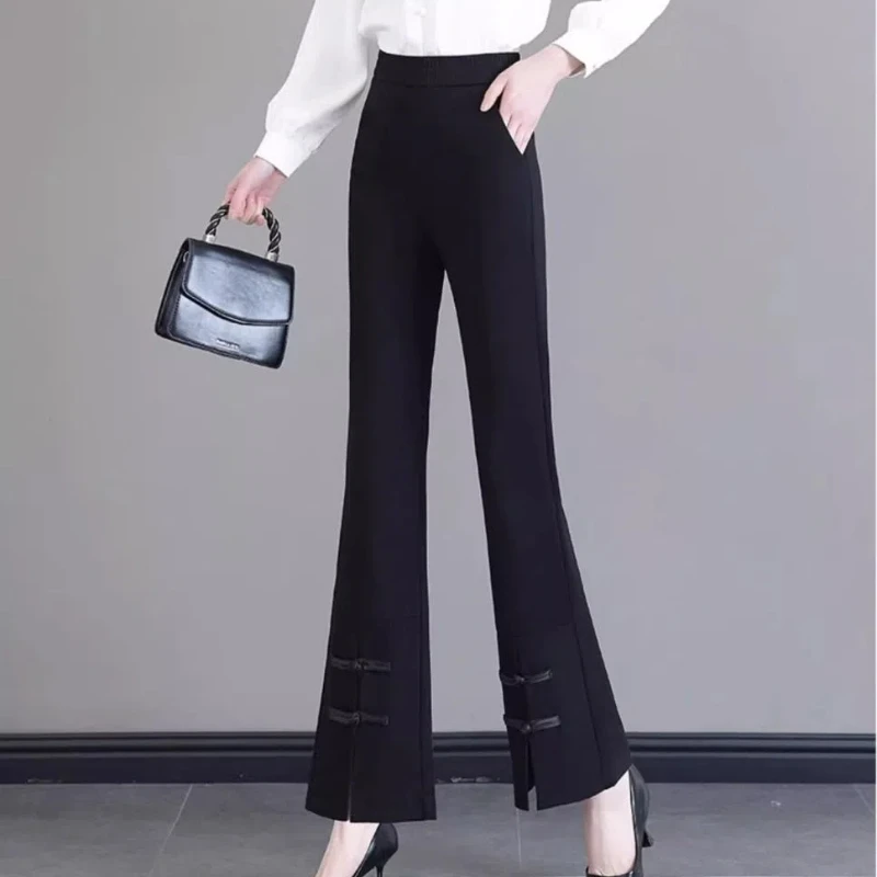 Chinese Style Trousers Drooping High Waist New Style Slim Elastic Suit Slit and Buckle Casual
Chinese Style Trousers Drooping High Waist New Style Slim Elastic Suit Slit and Buckle Casual