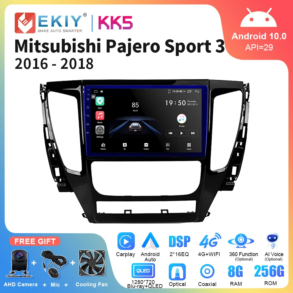 Автомагнитола EKIY KK5 8 + 128G для Mitsubishi Pajero Sport 3 2016-2018 мультимедийный видеоплеер на Android Автомагнитола для Carplay GPS стерео 2Din
Автомагнитола EKIY KK5 8 + 128G для Mitsubishi Pajero Sport 3 2016-2018 мультимедийный видеоплеер на Android Автомагнитола для Carplay GPS стерео 2Din