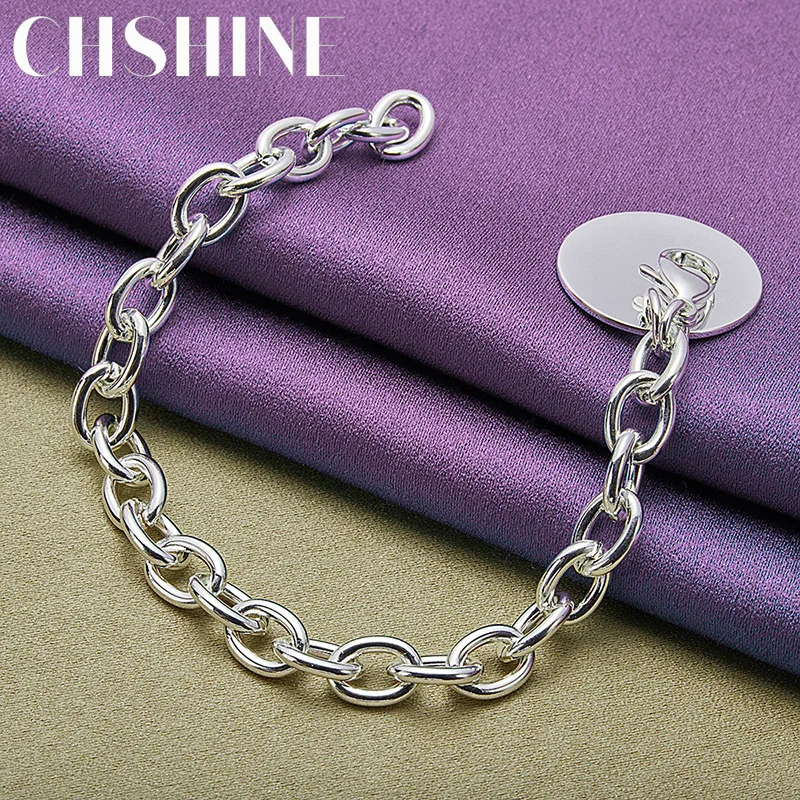 CHSHINE 925 Sterling Silver Round Brand Bracelet For Women Wedding Party Lobster Clasps Charm Fine Jewelry
CHSHINE 925 Sterling Silver Round Brand Bracelet For Women Wedding Party Lobster Clasps Charm Fine Jewelry