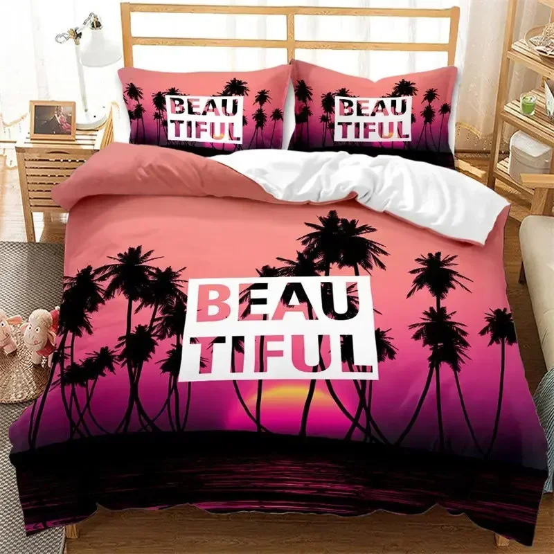 Hawaiian Summer Beach Seascape Palm Trees Comfortable Duvet Quilt Cover Pillowcase Bedding Set Bedroom Decoration Home Textile
Hawaiian Summer Beach Seascape Palm Trees Comfortable Duvet Quilt Cover Pillowcase Bedding Set Bedroom Decoration Home Textile