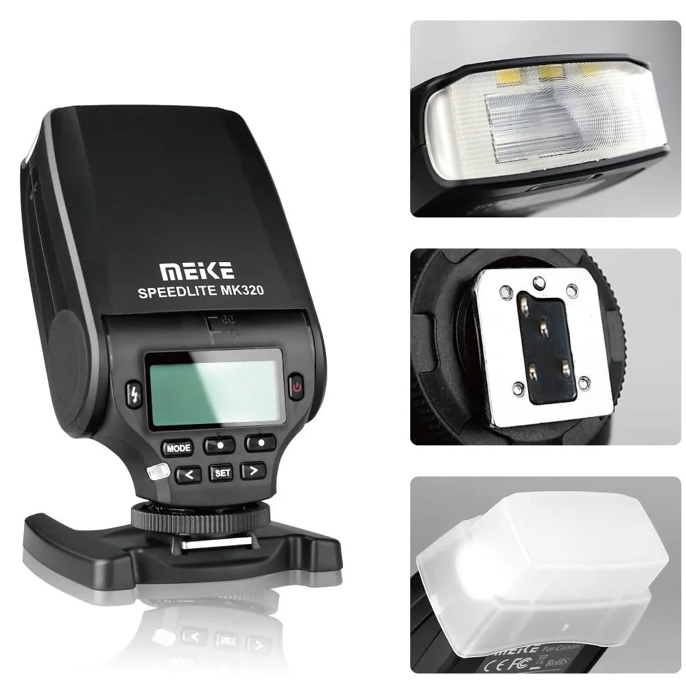 Вспышка Meike MK-320 TTL с ЖК-дисплеем для Nikon DD80 D90 D300 D300S D800 D3100 D3200 D5000 D5100 D5200 D7000 D7100
Вспышка Meike MK-320 TTL с ЖК-дисплеем для Nikon DD80 D90 D300 D300S D800 D3100 D3200 D5000 D5100 D5200 D7000 D7100