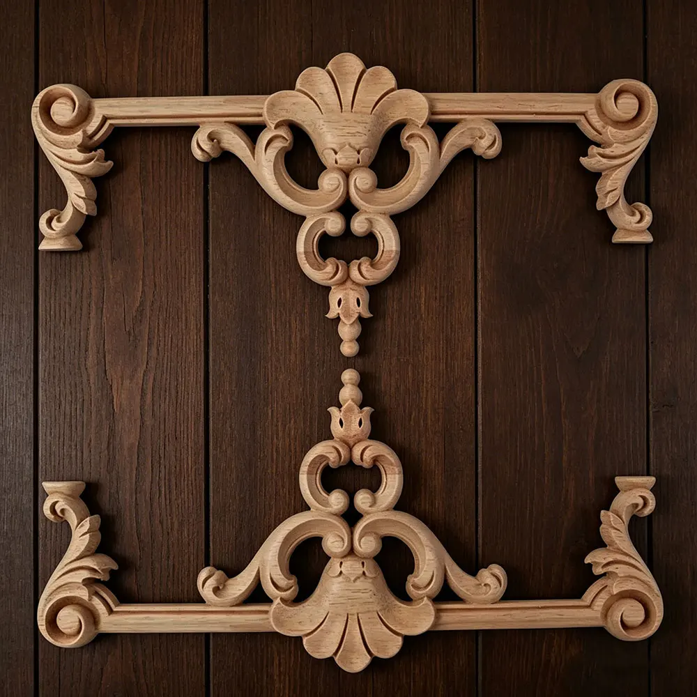 2PCS 30/40/55cm Vintage Unpainted Wood Carved Corner Onlay Applique Frame Home Furniture Wall Cabinet Door Crafts Decor Frame
2PCS 30/40/55cm Vintage Unpainted Wood Carved Corner Onlay Applique Frame Home Furniture Wall Cabinet Door Crafts Decor Frame