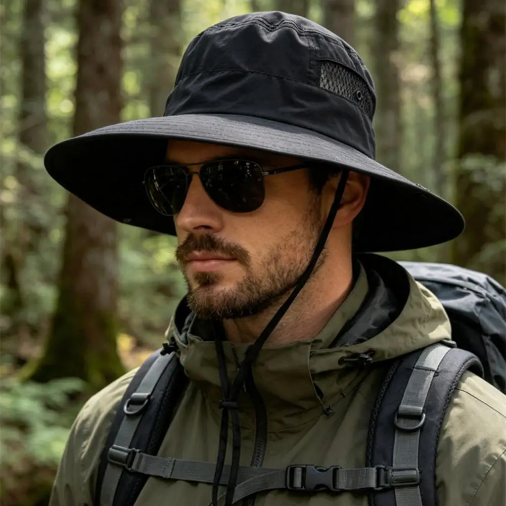 Wide Brim Bucket Hat Breathable Mesh Fisherman Cap UPF50 Sun Protection Windproof Quick-Dry Foldable Outdoor Hat
Wide Brim Bucket Hat Breathable Mesh Fisherman Cap UPF50 Sun Protection Windproof Quick-Dry Foldable Outdoor Hat