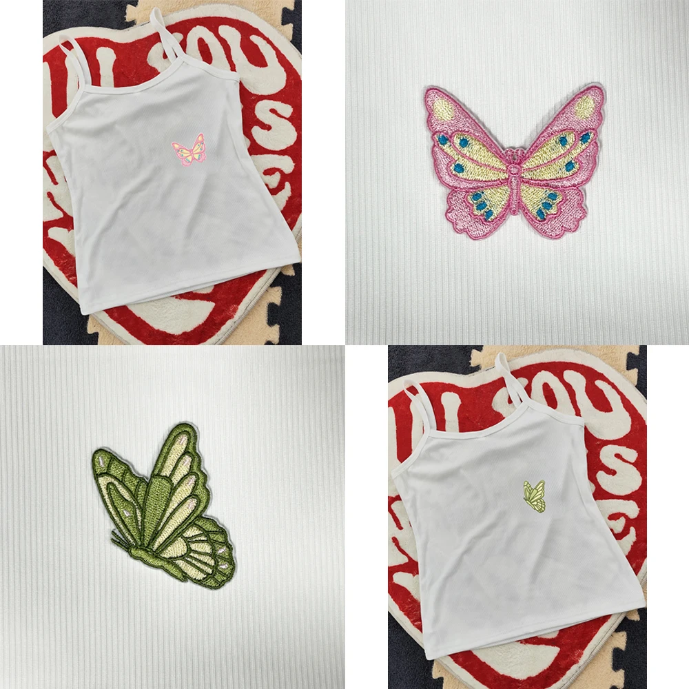 Beautiful Butterfly Embroidery Knitted Camisole Vest Paired Cute Women Summer Casual Sports 2025 New Sexy Sleeveless Top Y2k
Beautiful Butterfly Embroidery Knitted Camisole Vest Paired Cute Women Summer Casual Sports 2025 New Sexy Sleeveless Top Y2k