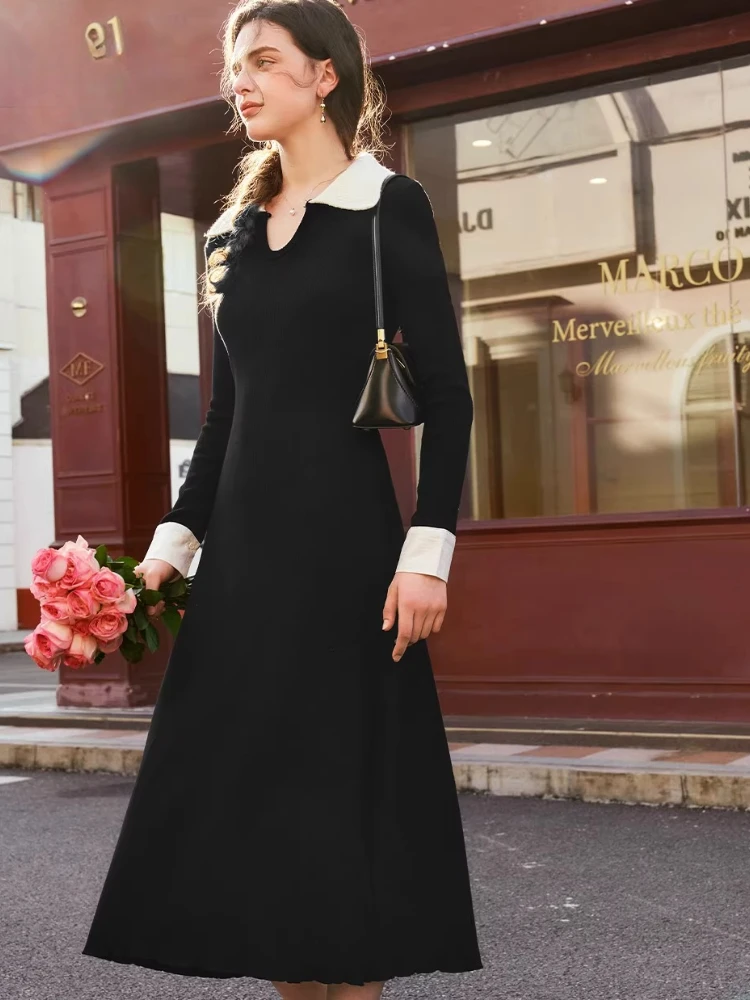 OLrain Women‘s French Dress 2025 Autumn Turn-down Collar Long Sleeve Dress Knitted Long Dress X-line Female Clothing N56QL88889
OLrain Women‘s French Dress 2025 Autumn Turn-down Collar Long Sleeve Dress Knitted Long Dress X-line Female Clothing N56QL88889
