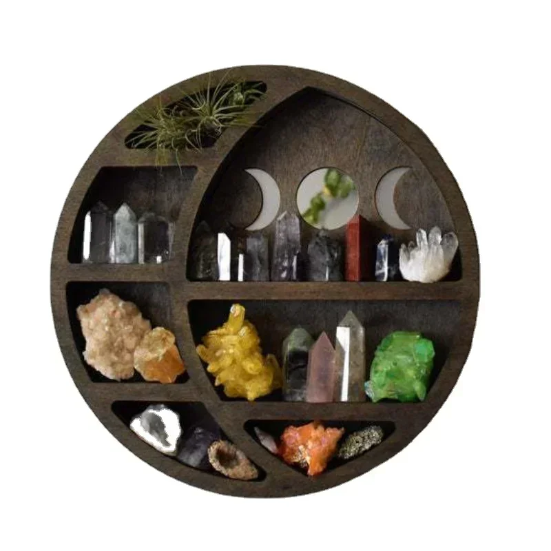 New Decor For Crystal Essential Oil Nursery Wooden Moon Shelf Rustic Display Rack Wall Hanging Storage Rack Bedroom Home
New Decor For Crystal Essential Oil Nursery Wooden Moon Shelf Rustic Display Rack Wall Hanging Storage Rack Bedroom Home