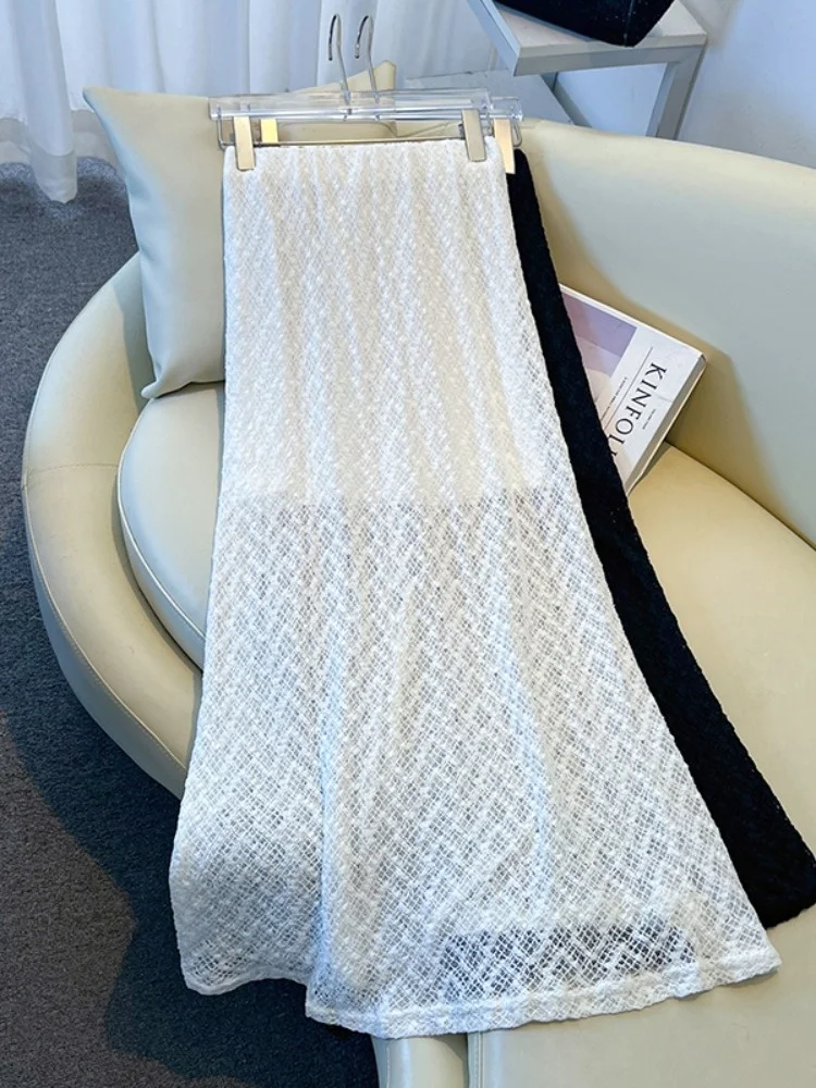 White Lace See-through Fish-tail Long Skirt Women's High-waist A-line Half-length Summer New Style Sexy Back-split Skirt
White Lace See-through Fish-tail Long Skirt Women's High-waist A-line Half-length Summer New Style Sexy Back-split Skirt