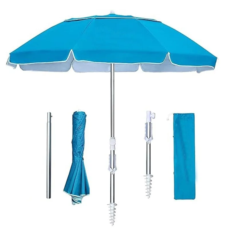 6.5FT folding portable travel beach umbrella, three-section telescopic umbrella with sand anchor, turning outdoor sunshade umbre
6.5FT folding portable travel beach umbrella, three-section telescopic umbrella with sand anchor, turning outdoor sunshade umbre