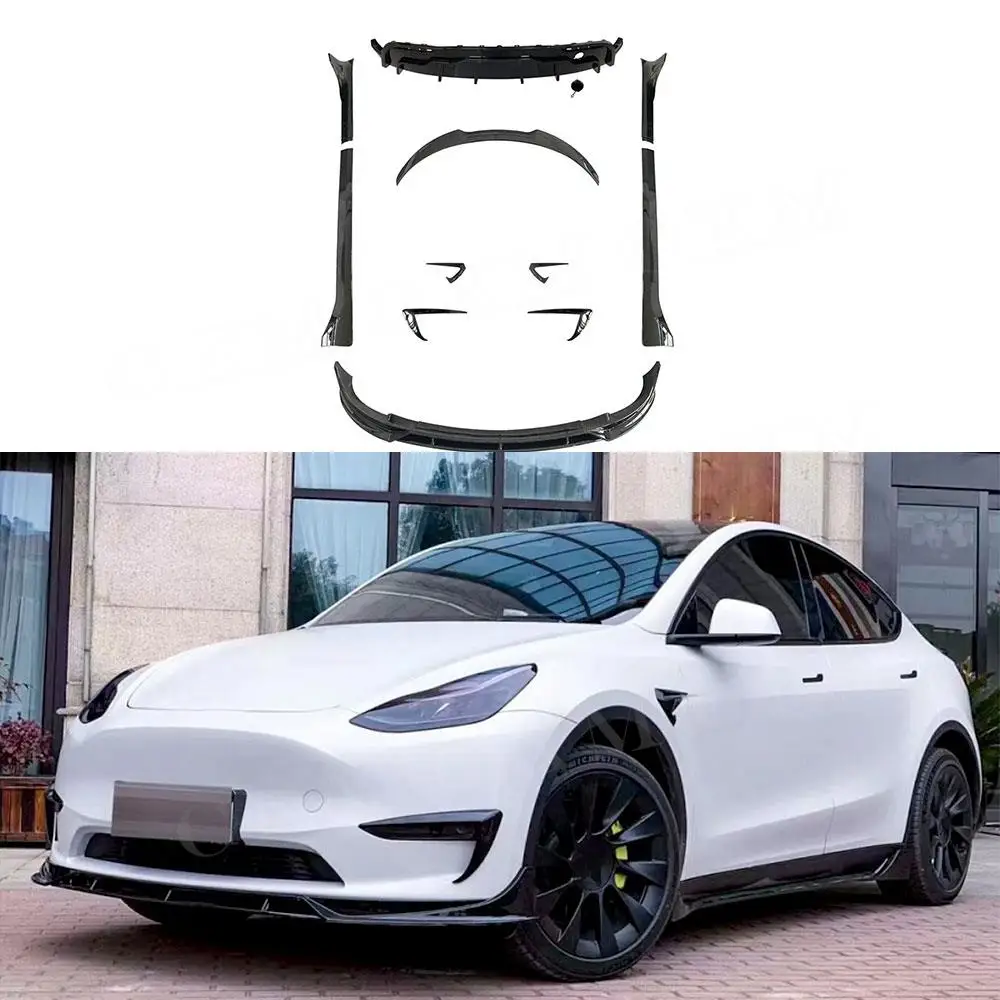 for Tesla Model Y Car Bodykit Carbon Fiber Front Bumper Lip Rear Diffuser Side Skirts Rear Spoiler Body Kit
for Tesla Model Y Car Bodykit Carbon Fiber Front Bumper Lip Rear Diffuser Side Skirts Rear Spoiler Body Kit