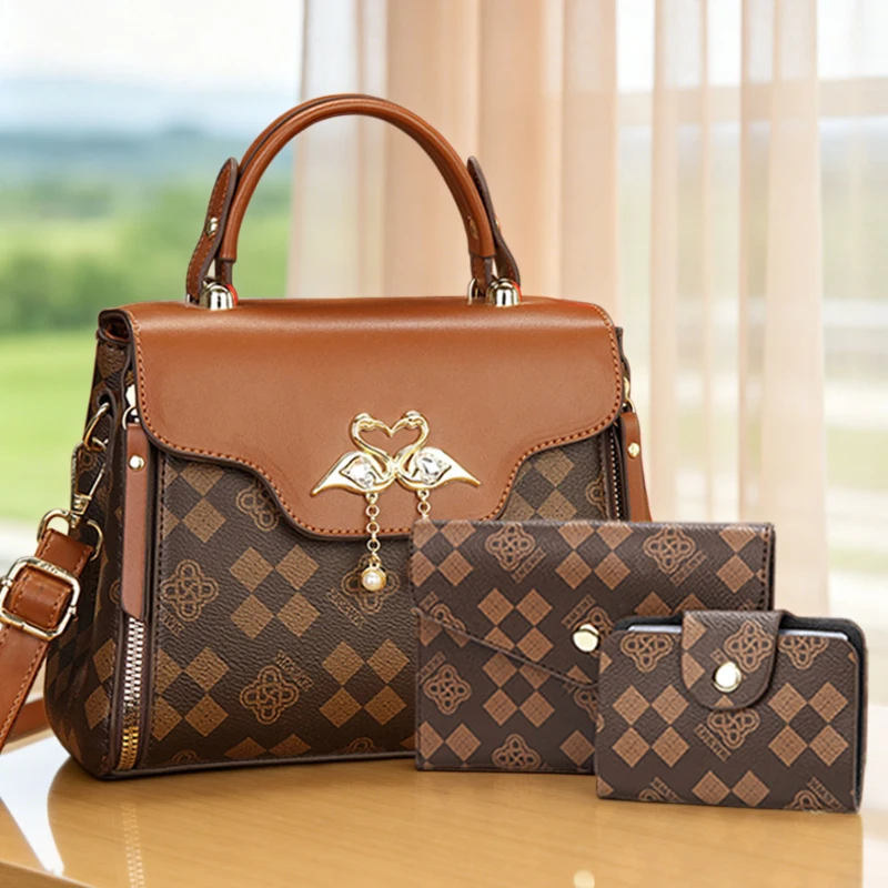 3-piece women's bag set, light luxury printed women's crossbody bag, wearable in multiple ways including single shoulder
3-piece women's bag set, light luxury printed women's crossbody bag, wearable in multiple ways including single shoulder