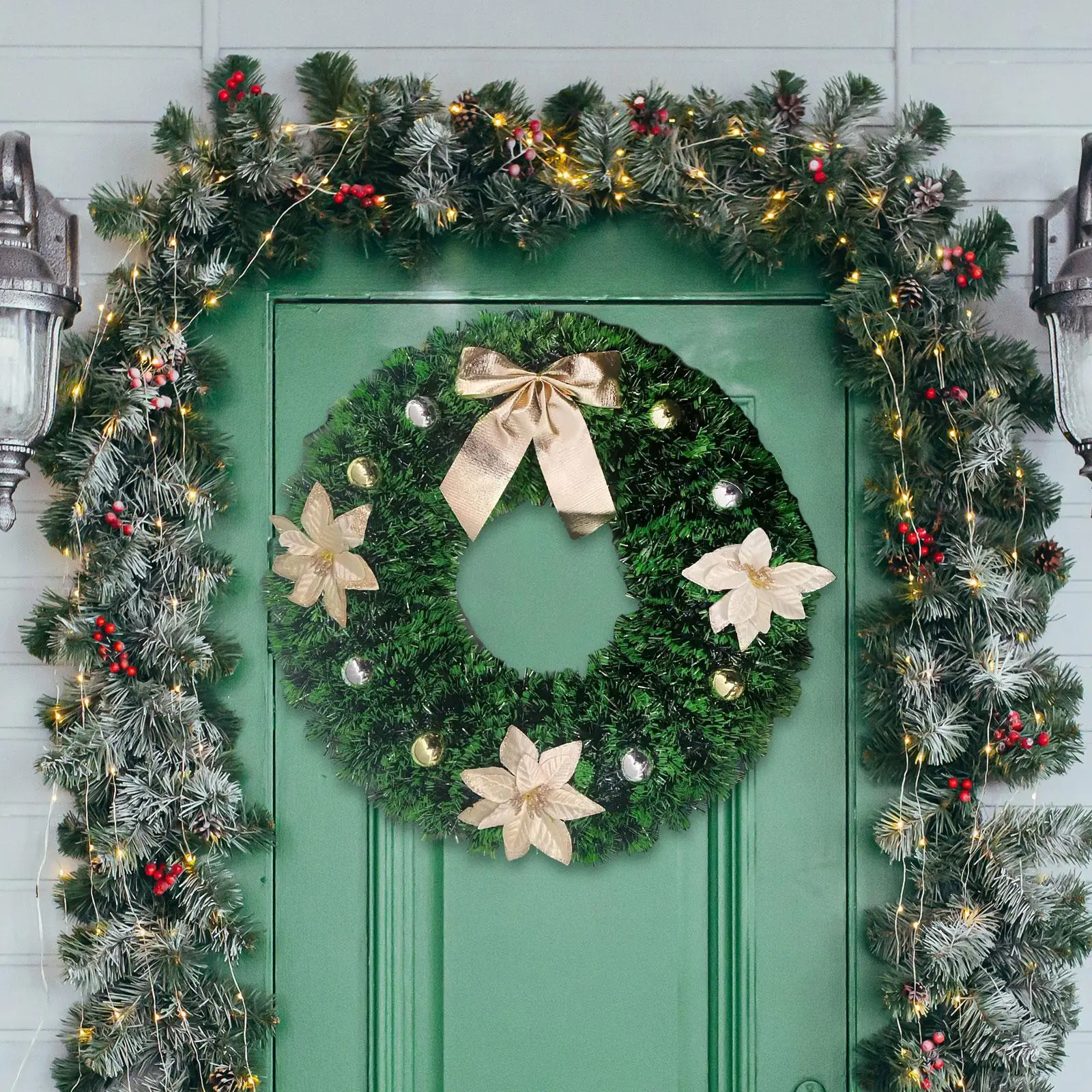 Christmas Wreath Front Door Wreath for Balcony Fireplace Indoor and Outdoor
Christmas Wreath Front Door Wreath for Balcony Fireplace Indoor and Outdoor