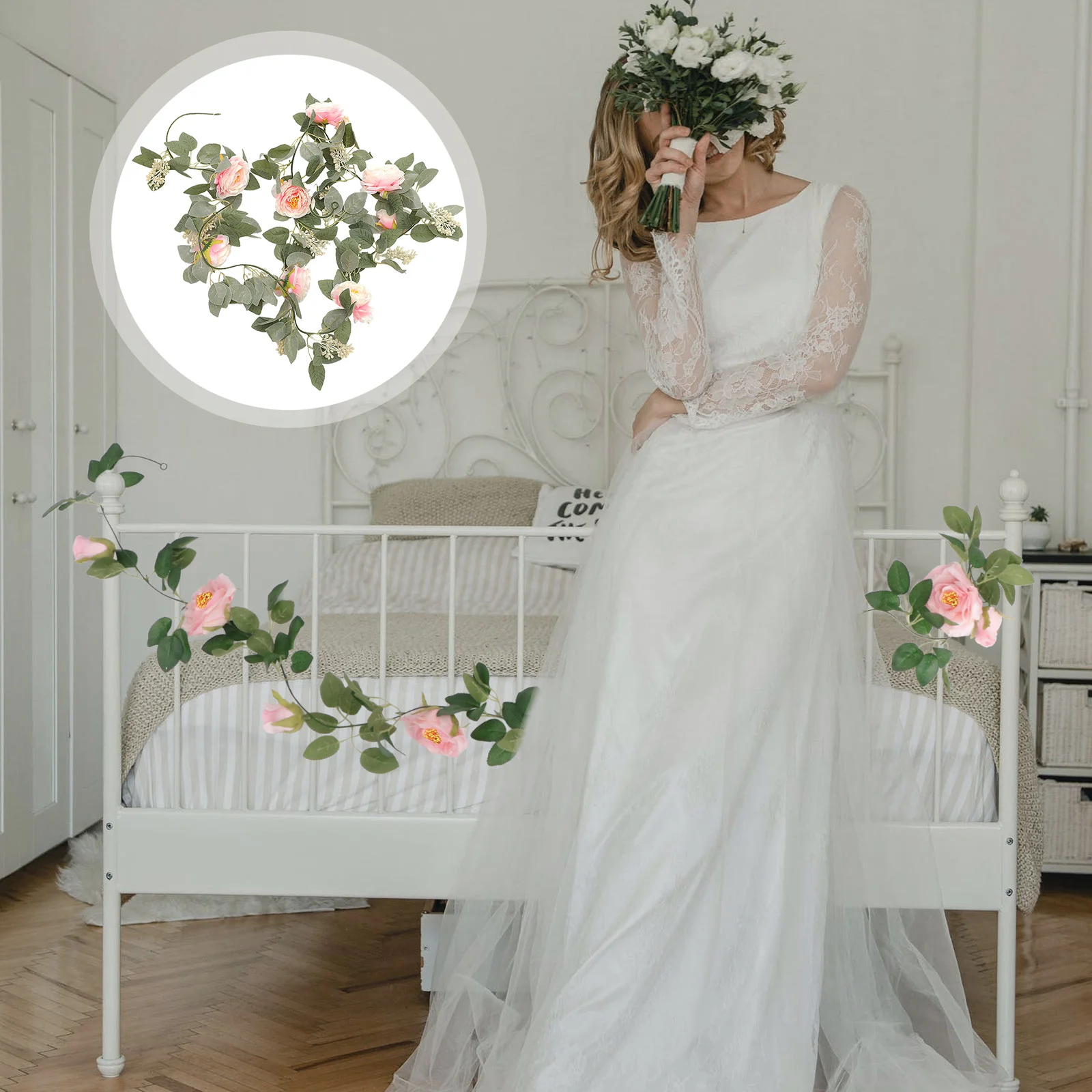 Floral Garland Decor Bright Color Lightweight Artificial Flower Vine Easy Care Romantic Home Bedroom Garden Balcony Decoration
Floral Garland Decor Bright Color Lightweight Artificial Flower Vine Easy Care Romantic Home Bedroom Garden Balcony Decoration