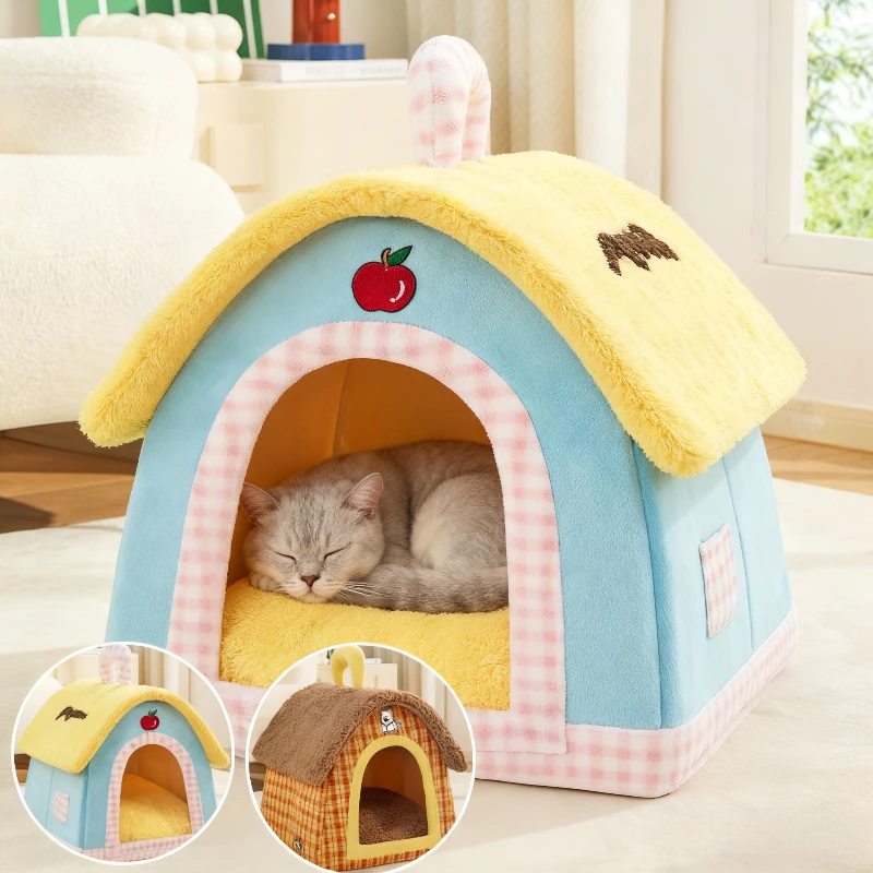 Handheld Small Medium-sized Pet House with Winter Warmth Large Cat Bed Space Foldable and Detachable for Cleaning Pet Supplies
Handheld Small Medium-sized Pet House with Winter Warmth Large Cat Bed Space Foldable and Detachable for Cleaning Pet Supplies
