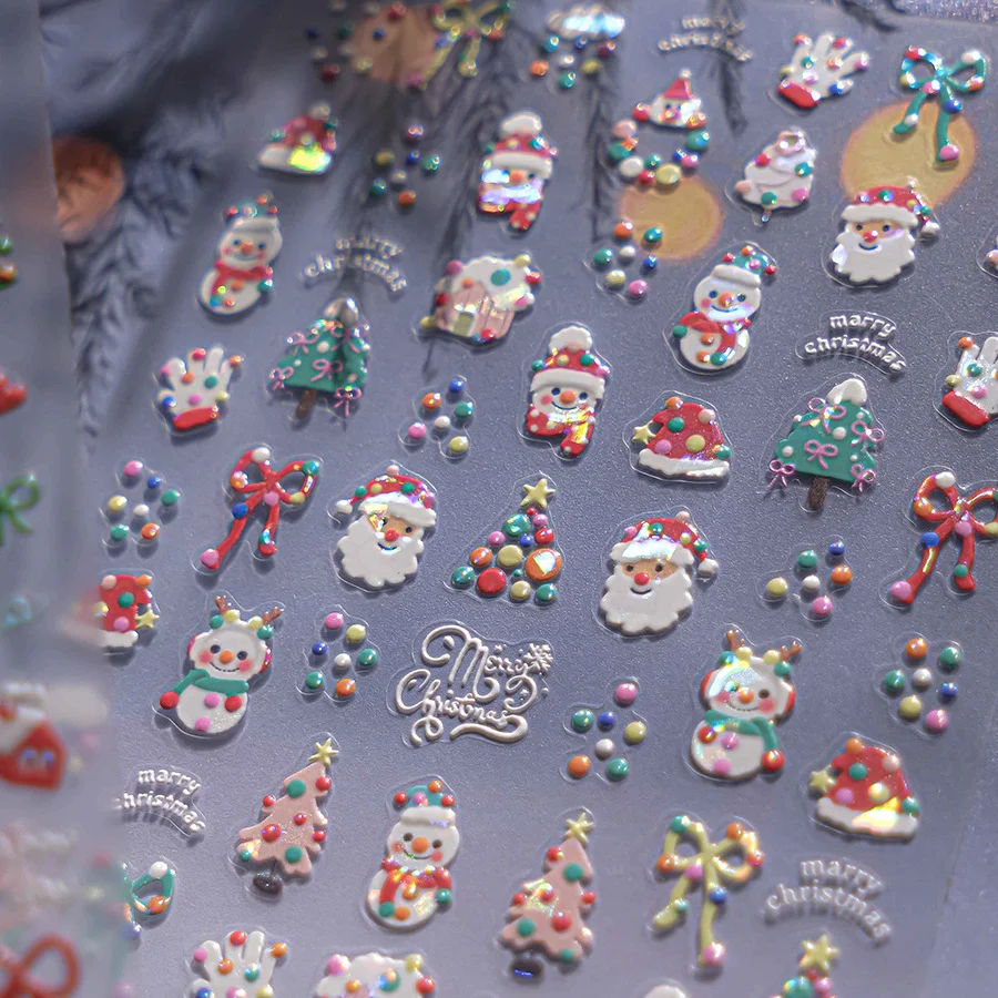 1pcs Nail Art Stickers Cute Bow Elk Snowman Self Adhesive Nail Parts Stickers DIY New Year Nails Decorat Accessoies 5D Christmas
1pcs Nail Art Stickers Cute Bow Elk Snowman Self Adhesive Nail Parts Stickers DIY New Year Nails Decorat Accessoies 5D Christmas