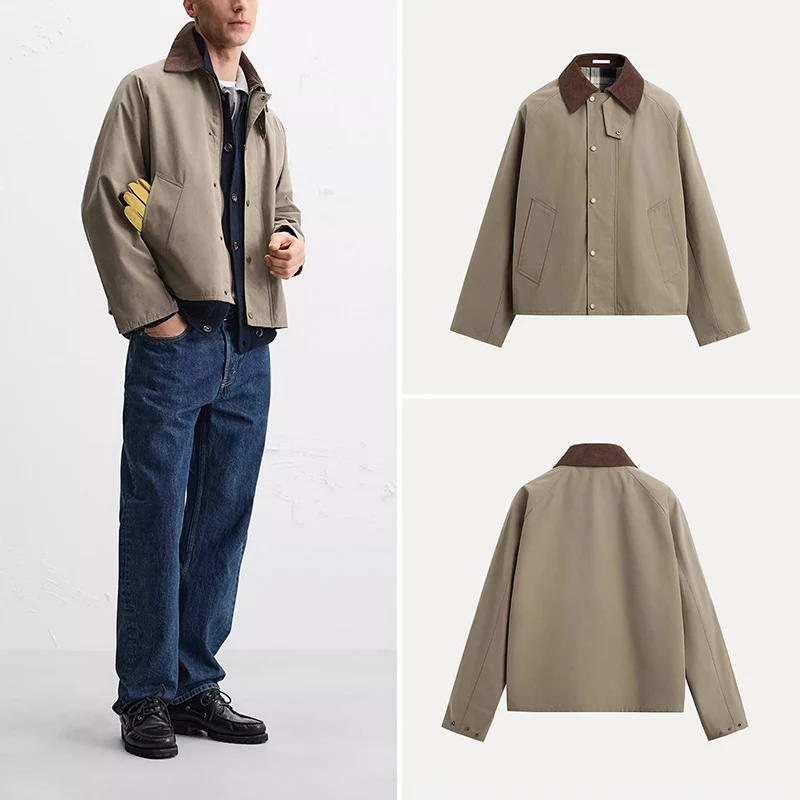 Soft Cotton Flannel Patchwork Collar Jaet Men's Spring New Sle Casual Long Sve Outerwear Z Stand Fit Youth Trend
Soft Cotton Flannel Patchwork Collar Jaet Men's Spring New Sle Casual Long Sve Outerwear Z Stand Fit Youth Trend