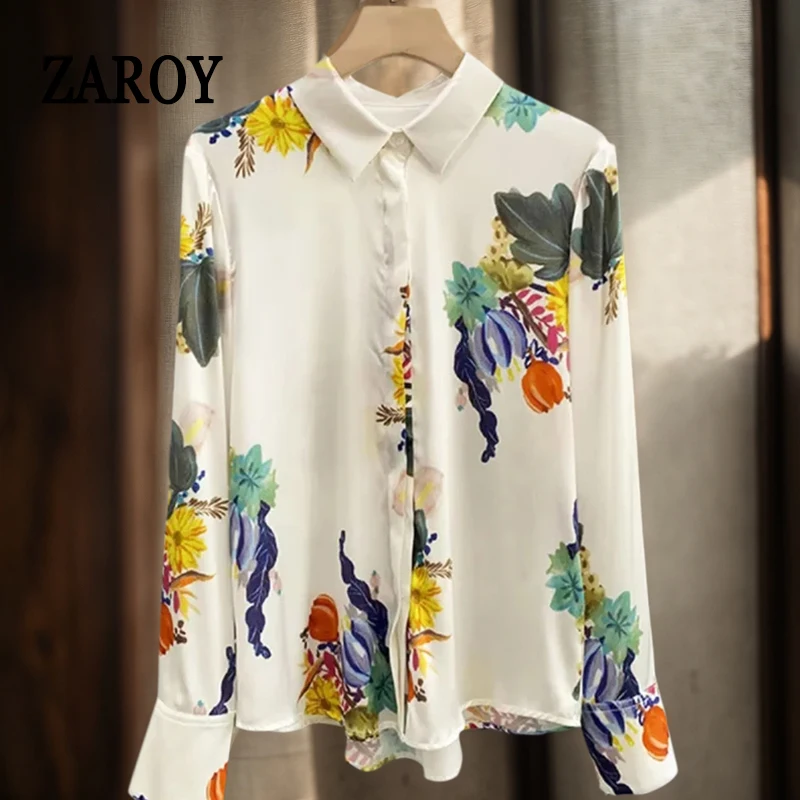 ZAROY Women's Shirts Casual Tops Fashion Streetwear Summer Autumn Long Sleeve Lapel Button Up OL Blouses Woman Clothing рубашка
ZAROY Women's Shirts Casual Tops Fashion Streetwear Summer Autumn Long Sleeve Lapel Button Up OL Blouses Woman Clothing рубашка