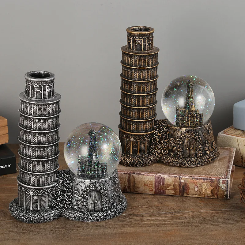 European-style Leaning Tower Of Pisa Model Crystal Ball Ornaments Creative Old Luminous Home Decorations Vintage Resin Crafts
European-style Leaning Tower Of Pisa Model Crystal Ball Ornaments Creative Old Luminous Home Decorations Vintage Resin Crafts