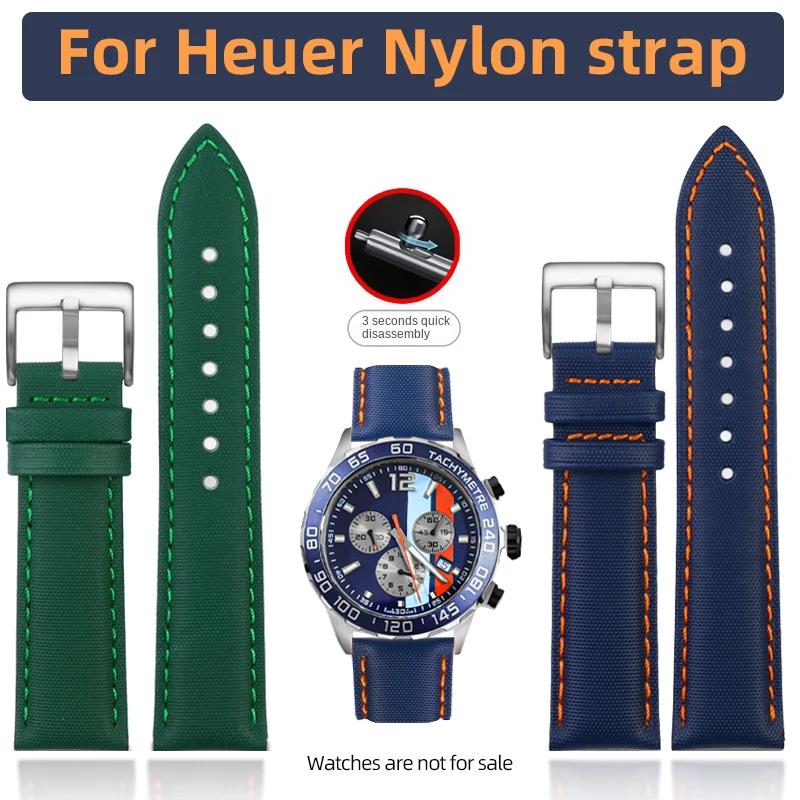 Blue Orange nylon watch strap for TAG Heuer F1 Gulf Monaco Aquaracer 20mm 21mm 22mm Formula 1 Bracelet Leather bottom watchband
Blue Orange nylon watch strap for TAG Heuer F1 Gulf Monaco Aquaracer 20mm 21mm 22mm Formula 1 Bracelet Leather bottom watchband